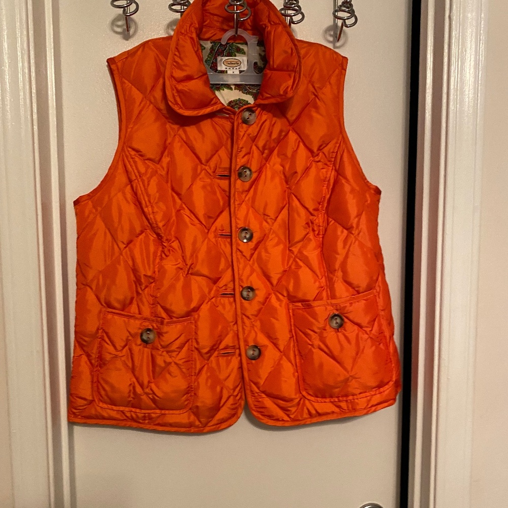 Talbots Woman orange vest